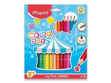 PASTELKY TROJHRANNÉ JUMBO 18KS COLOR PEPS 0086/9834012 X