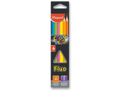 PASTELKY TROJHRANNÉ COLOR PEPS 6KS FLUO 0086/9832003 X