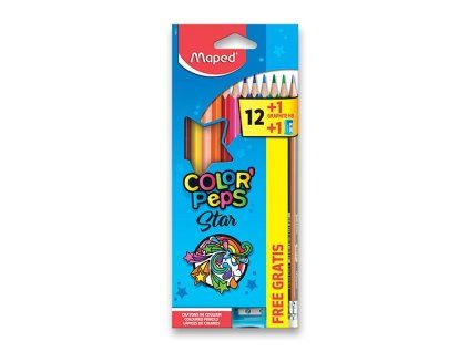 PASTELKY TROJHRANNÉ 12KS+OŘEZ.+TUŽKA COLOR PEPS 0086/9832023