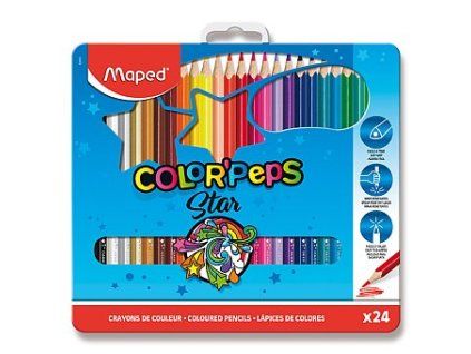 PASTELKY MAPED METAL BOX 24KS COLOR PEPS 0086/9832016