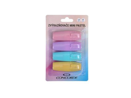 SADA ZVÝRAZŇOVAČŮ MINI PASTEL 4KS A65697