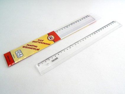 PRAVÍTKO 523 30CM TRANSPARENTNÍ NEZLOMITELNÉ 742674