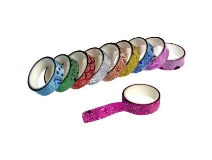 LEPICÍ PÁSKY GLITTER 10KS 1,5CMX3M 42085