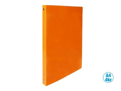 POŘADAČ 4-KROUŽKOVÝ NEON ORANŽOVÝ J250362