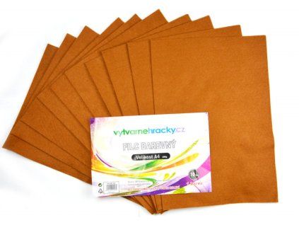Filc NWF-1001 A4 180g 10ks hnědý