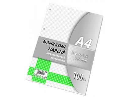 Náhradní vložka A4 2975 210x297mm 100 listů čtvereček  4D  PB