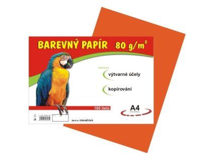 Barevný papír A4 100ks 80g oranžový 230 200560