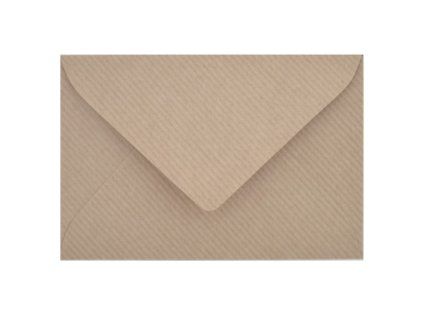 Obálka přírodní hnědá s proužky Kraft C6 114x162mm 190781
