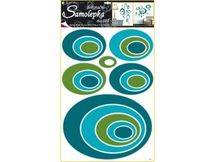 1061 POK.DEKORACE 70x42 ELIPSY MODRE