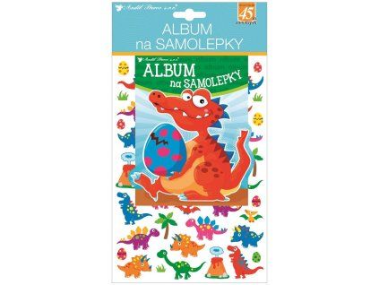 15067 Album na samolepky hologram 45 samolepek dino