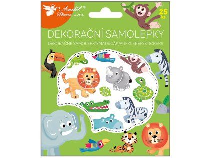 15152 Samolepky ZOO 25 ks 13 x 15,5 cm