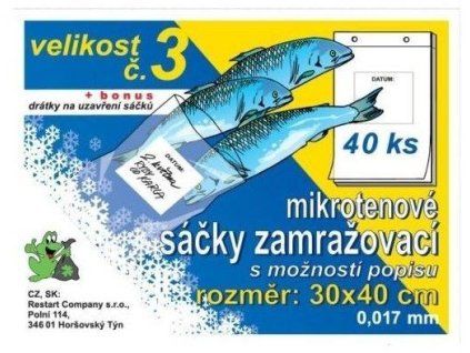 SÁČKY ZAMRAŽOVACÍ Č.3 30x40 TRANSPARENTNÍ SZM-0005