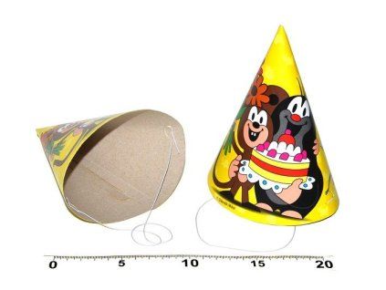W171003  Párty čepička Krtek a kamarádi 6ks, 15cm