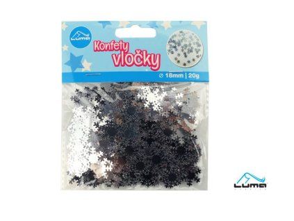D613065 Konfety vločky stříbrné  20g LUMA