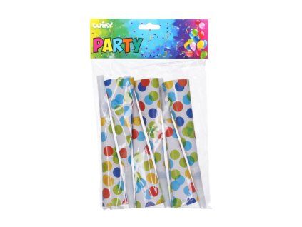 W039256 Párty trumpekty TEČKY 20 cm, 6 ks