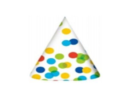 W039258 Párty kloboučky TEČKY 15 cm, 6 ks
