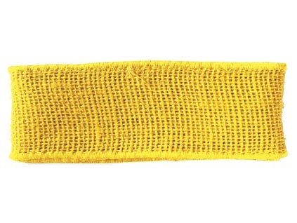 2857 Stuha jutová žlutá šířka 6 cm, 2 m
