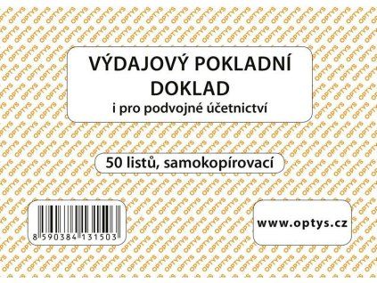 1315 Výdajový doklad A6, samopropisovací, 50 listů