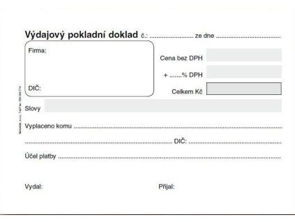 PT040 VYDAJOVY POKLADNI DOKLAD SP