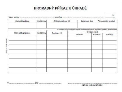 PT100 HROMAD.PŘÍKAZ K ÚHRADĚ A5