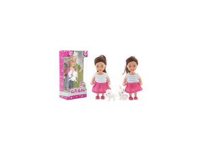 PANENKA KLOUBOVÁ 12CM PLAST S MAZLÍČKEM 3D  00311900
