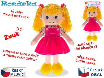 PANENKA ROZÁRKA 35CM BLONDÝNKA ČESKY MLUVÍCÍ   48273