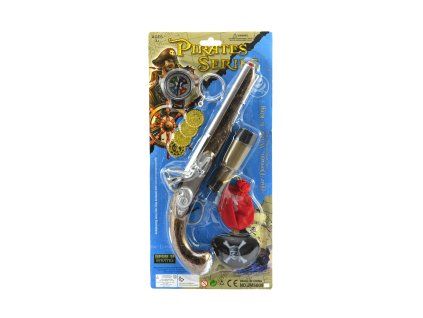 PIRÁTSKÁ SADA - PISTOLE+DALEKOHLED S DOPLŇKY PLAST  312603