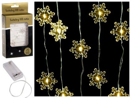 ŘETĚZ SVÍTÍCÍ 20LED 2,2M VLOČKA 14155X