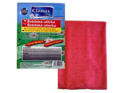 0220143 UTĚRKA ŠVÉDSKÁ 40X35CM 310G CLANAX ČERVENA