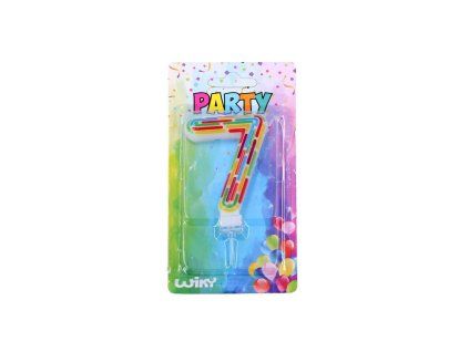 W017553 PÁRTY SVÍČKA ČÍSLO 7 ČÁRKY