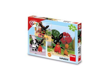 DINO PUZZLE 3X55 DÍLŮ BING SI HRAJE   335387