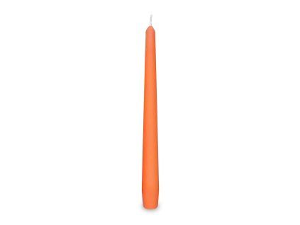 2031115 SVÍČKA KONICKÁ 24,5CM ORANŽOVÁ