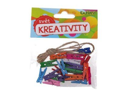 KOLÍČKY BAREVNÉ 2,5 CM, 25KS + PROVÁZEK W026571