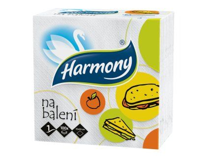 Ubrousky Harmony na balení 33x33cm 1vrstvé 100ks