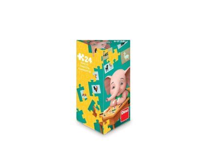 DINO PUZZLE 24D TRIANGL S POHÁDKOU SLONÍK   351769