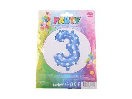 NAFUKOVACÍ  BALONEK Č.3 MODRÝ S HVĚZDIČKAMI  818488