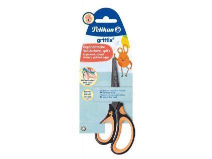 NŮŽKY PRO LEVÁKY 15CM ČERNO-ORANŽOVÁ 819176