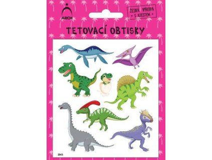 TETOVACÍ OBTISKY DĚTSKÉ DINOSAUŘI 03 2543