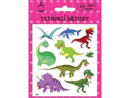 2544 Dětské tetovací obtisky - dinosauři 04