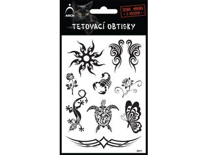 2611 Černé tetovací obtisky - slunce