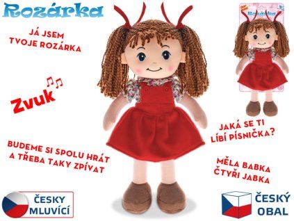 PANENKA ROZÁRKA 35CM BRUNETKA ČESKY MLUVÍCÍ   48274