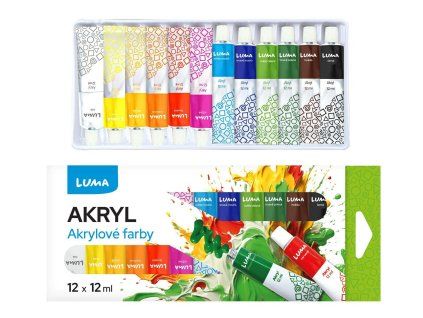 AKRYLOVÉ BARVY 12KS 12ML ZÁKLADNÍ E330207