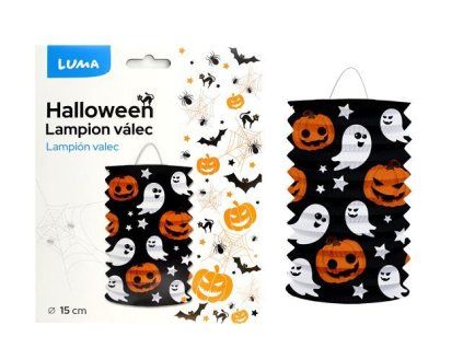 D612026 Lampion válec Halloween Duch 15 cm