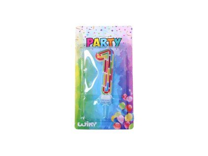 W017547 PÁRTY SVÍČKA ČÍSLO 1 ČÁRKY