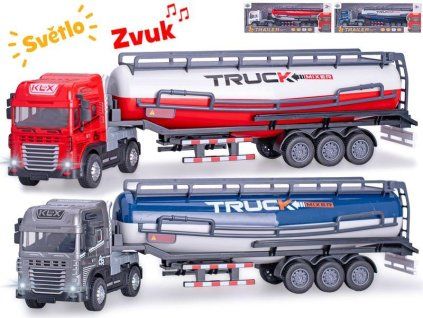 AUTO CISTERNA 39CM 1:24 KOV NA BATERIE ZVUK, SVĚTLO   66012