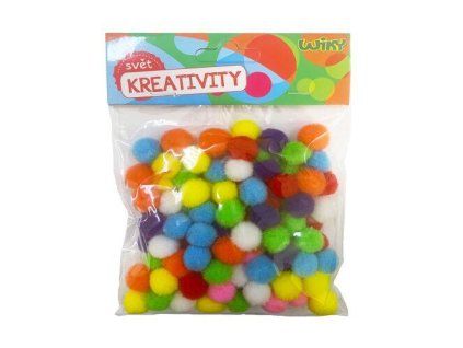 POM POM KULIČKY 1,5CM 100KS   W011810