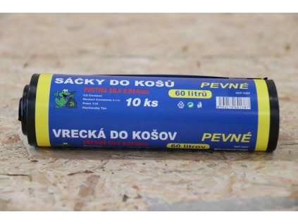 SÁČKY DO KOŠE 10 KS 24 MIKRONU  60 LITRU ČERNÉ SKP-0007