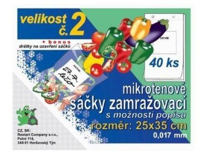 MIKROTENOVÉ SÁČKY ZAMRAŽOVACÍ Č.2 25x35 TRANSPARENTNÍ SZM-0003