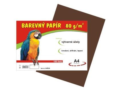 Barevný papír A4 100ks 80g hnědý 230 200580