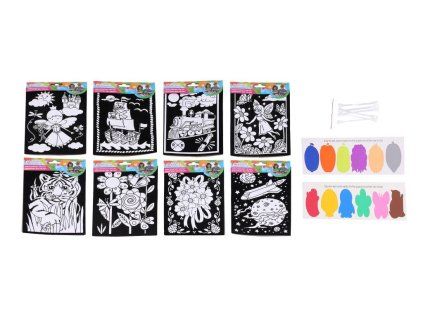 Kreativní set velvet 15,5x25 cm - barvy + 6ks tyčinek W026533